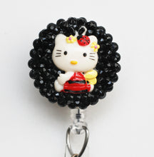 Load image into Gallery viewer, Hello Kitty Lady Bug Retractable ID Badge Reel