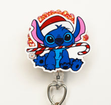 Load image into Gallery viewer, Merry Christmas Stitch Retractable ID Badge Reel