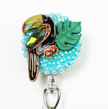 Load image into Gallery viewer, Sweet Parrot Retractable ID Badge Reel