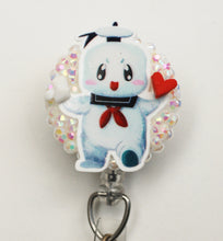 Load image into Gallery viewer, Stay Puft Marshmallow Man Retractable ID Badge Reel