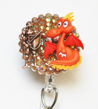 Load image into Gallery viewer, Medieval Foes Two Retractable ID Badge Reel