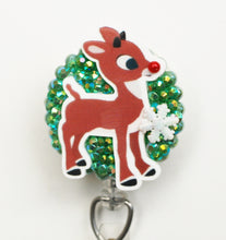Load image into Gallery viewer, Rudolph the Red Nosed-Reindeer Retractable ID Badge Reel