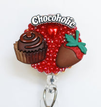 Load image into Gallery viewer, Chocoholic Retractable ID Badge Reel