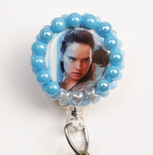 Load image into Gallery viewer, Star War's The Last Jedi Rey Retractable ID Badge Reel