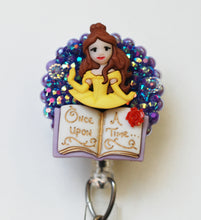 Load image into Gallery viewer, Fairy Tale Princess Belle Retractable ID Badge Reel