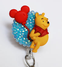 Load image into Gallery viewer, Winnie The Pooh And His Red Balloon Retractable ID Badge Reel