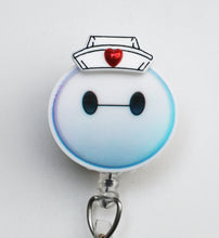 Load image into Gallery viewer, Nurse Baymax Headshot Retractable ID Badge Reel