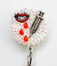 Load image into Gallery viewer, Vampires Only Retractable ID Badge Reel