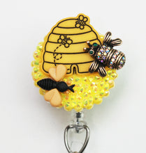 Load image into Gallery viewer, Honey Bees Retractable ID Badge Reel