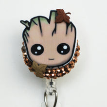 Load image into Gallery viewer, Baby Groot Headshot Retracable ID Badge Reel