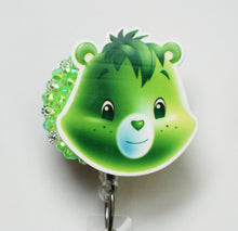 Load image into Gallery viewer, Good Luck Bear Retractable ID Badge Reel