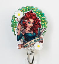 Load image into Gallery viewer, Princess Merida Tattoo Style Retractable ID Badge Reel