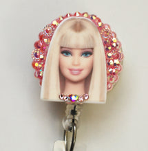 Load image into Gallery viewer, Barbie Girl Retractable ID Badge Reel