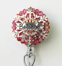 Load image into Gallery viewer, Believe In Christmas Retractable ID Badge Reel