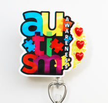 Load image into Gallery viewer, Autism Awareness Retractable ID Badge Reel