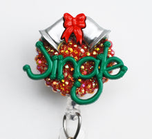 Load image into Gallery viewer, Christmas Jingle Bells Retractable ID Badge Reel