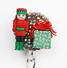 Load image into Gallery viewer, Christmas Nutcracker Retractable ID Badge Reel