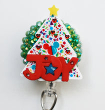 Load image into Gallery viewer, Mickey Christmas Joy Retractable ID Badge Reel