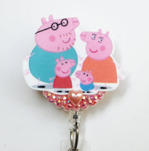 Load image into Gallery viewer, Peppa Pig And Her Family Retractable ID Badge Reel