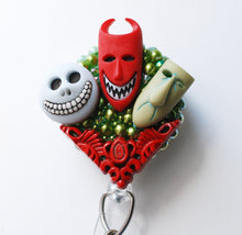 Load image into Gallery viewer, Nightmare Before Christmas Lock Shock And Barrel Retractable ID Badge Reel