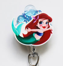 Load image into Gallery viewer, Baby Princess Ariel Retractable ID Badge Reel