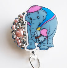 Load image into Gallery viewer, Mrs. Jumbo and Dumbo Retractable ID Badge Reel