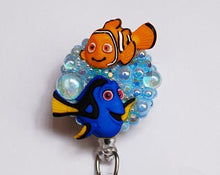 Load image into Gallery viewer, Finding Nemo's Dory And Nemo Retractable ID Badge Reel