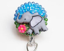 Load image into Gallery viewer, Elephant Spring Walk Retractable ID Badge Reel