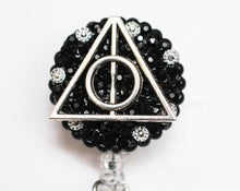 Load image into Gallery viewer, Harry Potter's Deathly Hallows Retractable ID Badge Reel