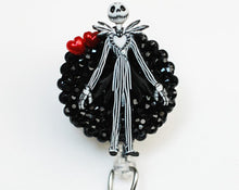 Load image into Gallery viewer, Jack Skellington Standing Retractable ID Badge Reel