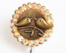 Load image into Gallery viewer, Love Birds Retractable ID Badge Reel