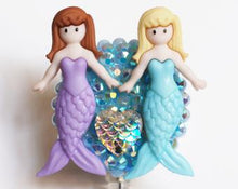 Load image into Gallery viewer, Mermaid Friends Retractable ID Badge Reel