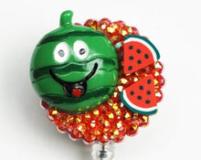 Load image into Gallery viewer, Silly Watermelon Retractable ID Badge Reel