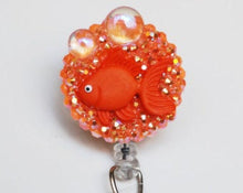 Load image into Gallery viewer, Smiling Goldfish Retractable ID Badge Reel