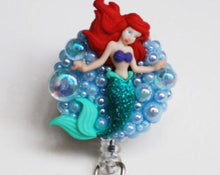 Load image into Gallery viewer, Little Mermaid Sweet Ariel Retractable ID Badge Reel