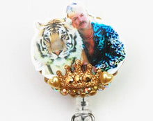 Load image into Gallery viewer, Tiger King Retractable ID Badge Reel