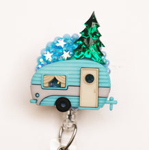 Load image into Gallery viewer, Camping Means Vacation Time Retractable ID Badge Reel