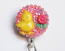Load image into Gallery viewer, Easter Yellow Chick Retractable ID Badge Reel