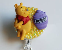 Load image into Gallery viewer, Winne The Pooh And His Honey Pot Retractable ID Badge Reel