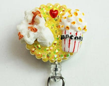 Load image into Gallery viewer, Lover Of Popcorn Retractable ID Badge Reel