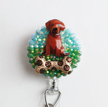 Load image into Gallery viewer, Golden Retriever Puppy Dog Retractable ID Badge Reel
