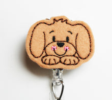 Load image into Gallery viewer, Little Puppy Feltie Retractable ID Badge Reel
