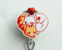 Load image into Gallery viewer, Cozy Cats Retractable ID Badge Reel
