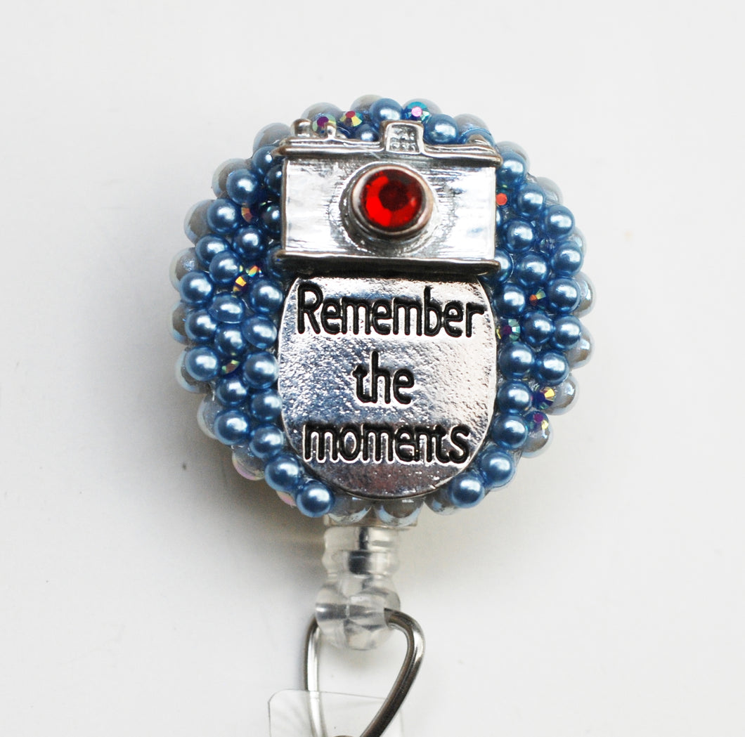 Remember The Moments Retractable ID Badge Reel