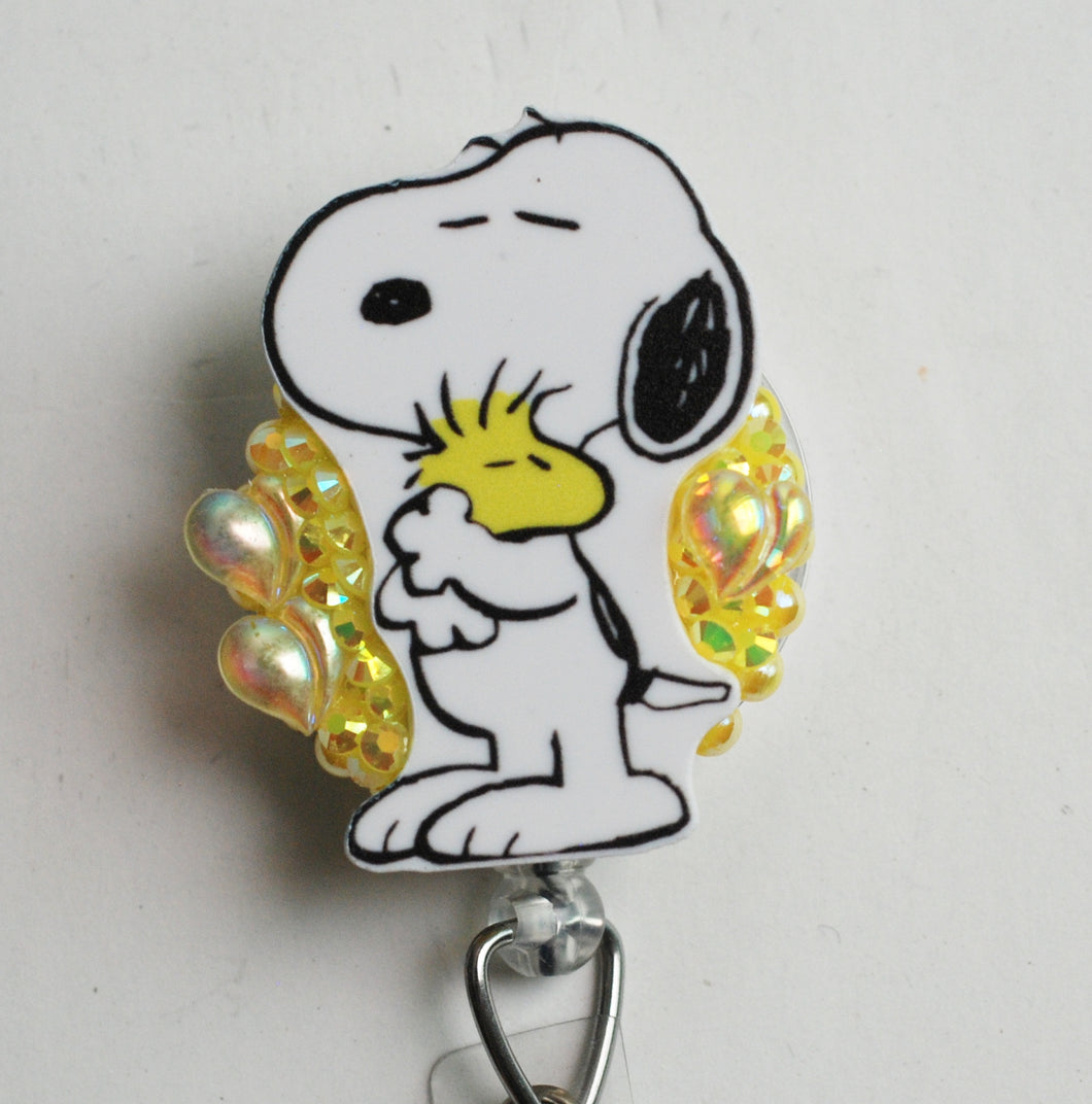 Snoopy And Woodstock Retractable ID Badge Reel