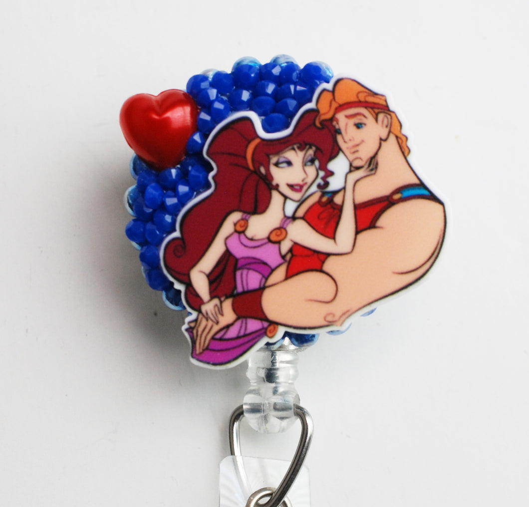 Hercules And Megara Retractable ID Badge Reel