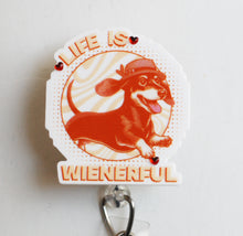 Load image into Gallery viewer, Life Is Wienerful Retractable ID Badge Reel
