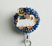 Load image into Gallery viewer, Halloween Ghost Dog Retractable ID Badge Reel
