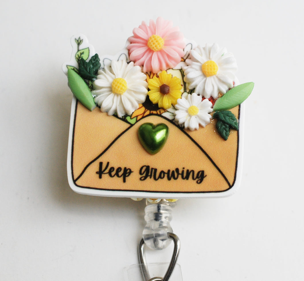 Keep Growing Retractable ID Badge Reels