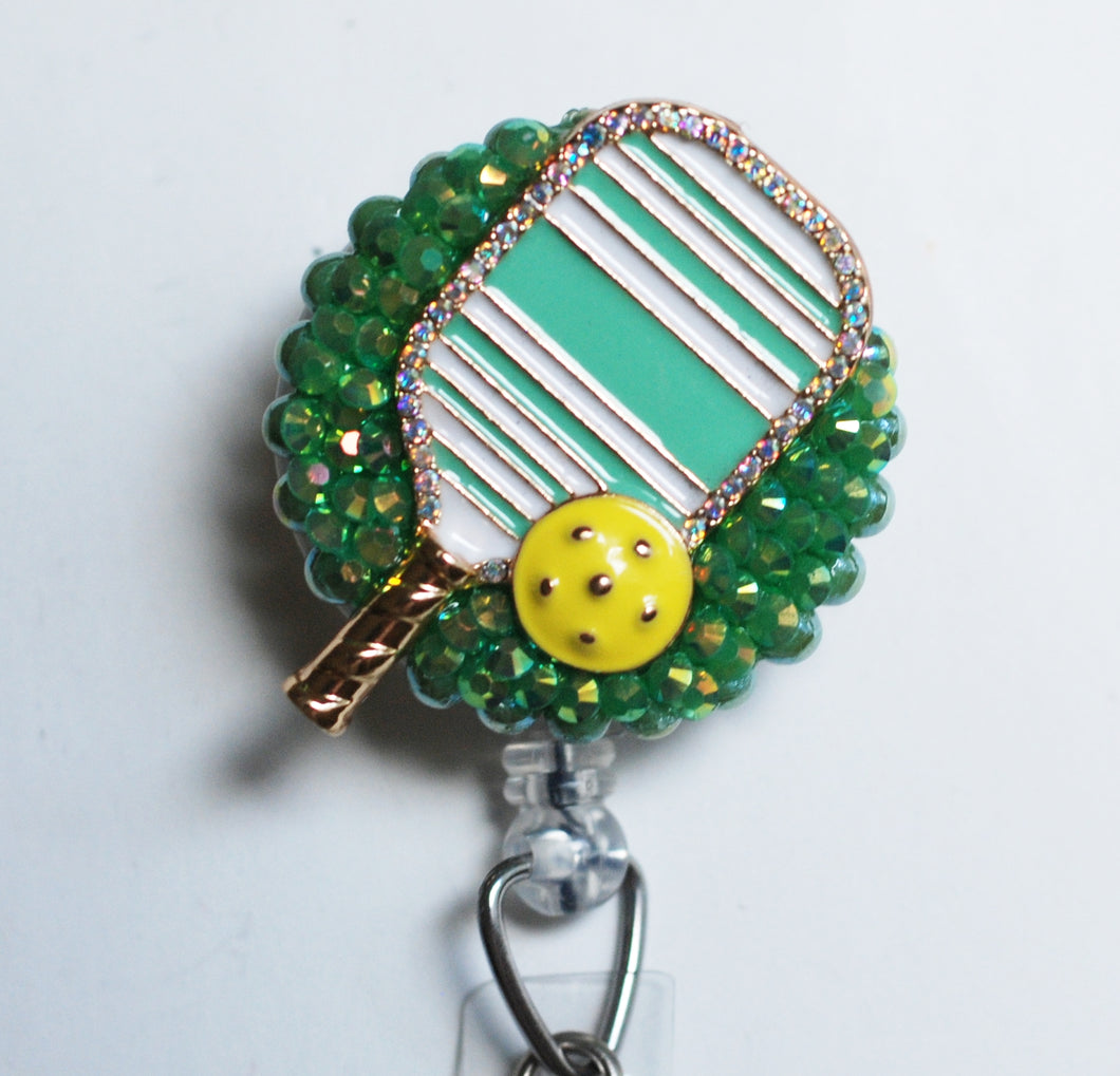 Pickle Ball Retractable ID Badge Reel
